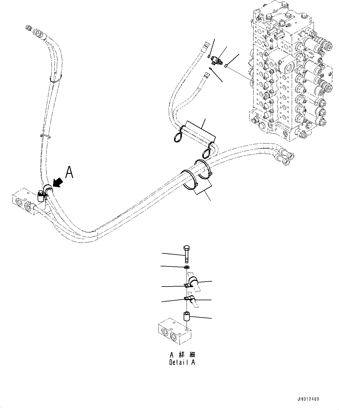 Komatsu parts book diagram for PC490LC-11 S/N 87001-UP (For KAL): ANTI-DROP VALVE, CHASSIS SIDE PIPING (2/2)(#85001-)