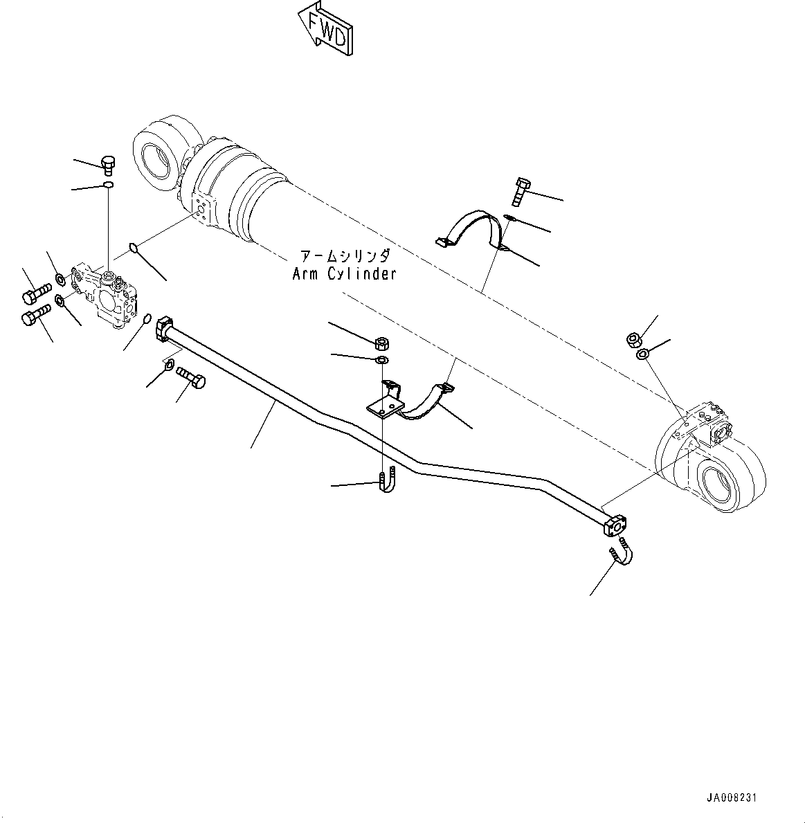 Komatsu parts book diagram for PC490LC-11 S/N 87001-UP (For KAL): ANTI-DROP VALVE, ARM ANTI-DROP VALVE MOUNTING(#85001-)