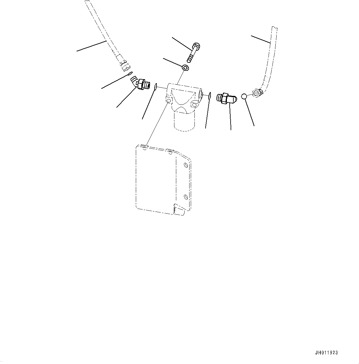 Komatsu parts book diagram for PC490LC-11 S/N 87001-UP (For KAL): ADDITIONAL ACTUATOR PIPING, PILOT PIPING(#87001-)