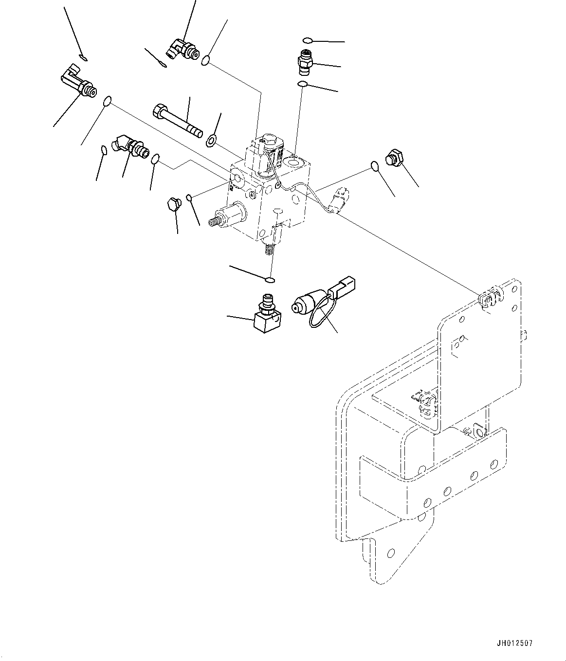 Komatsu parts book diagram for PC490LC-11 S/N 87001-UP (For KAL): QUICK COUPLER PIPING, QUICK COUPLER PIPING MOUNTING(#87001-)