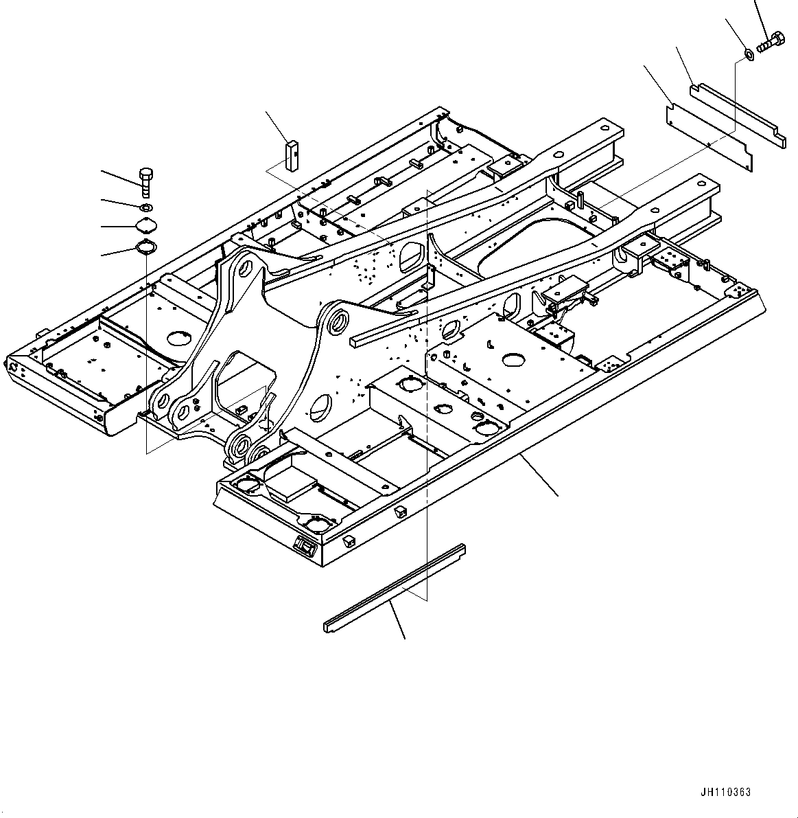 Komatsu parts book diagram for PC490LC-11 S/N 87001-UP (For KAL): REVOLVING FRAME, FRAME(#86193-)