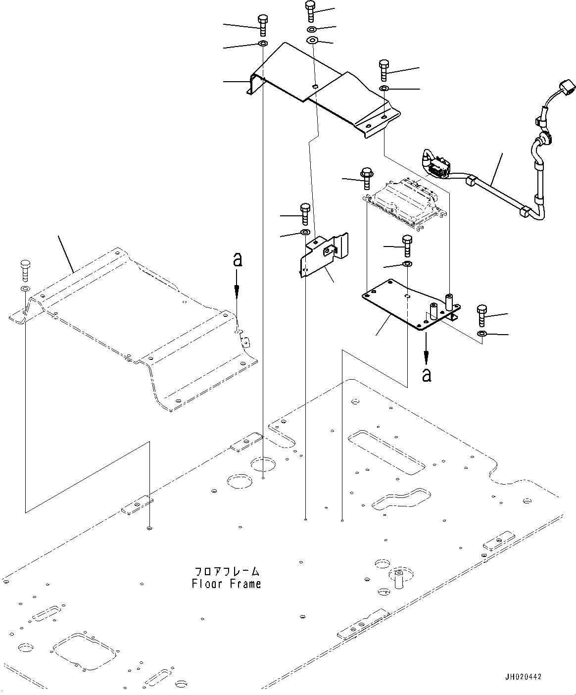 Komatsu parts book diagram for PC490LC-11 S/N 87001-UP (For KAL): CAB, CAB IN PARTS, KOMVISION COVER(#86432-)
