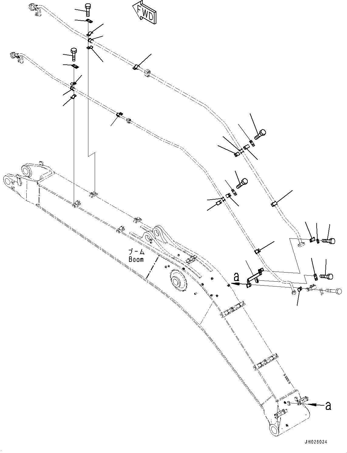 Komatsu parts book diagram for PC490LC-11 S/N 87001-UP (For KAL): BOOM, CLAMP(#85001-)