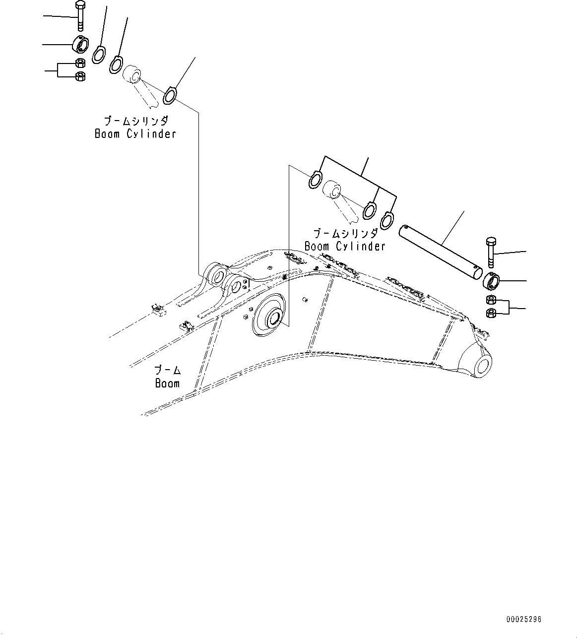 Komatsu parts book diagram for PC490LC-11 S/N 87001-UP (For KAL): BOOM CYLINDER HEAD PIN, (#85001-85845)