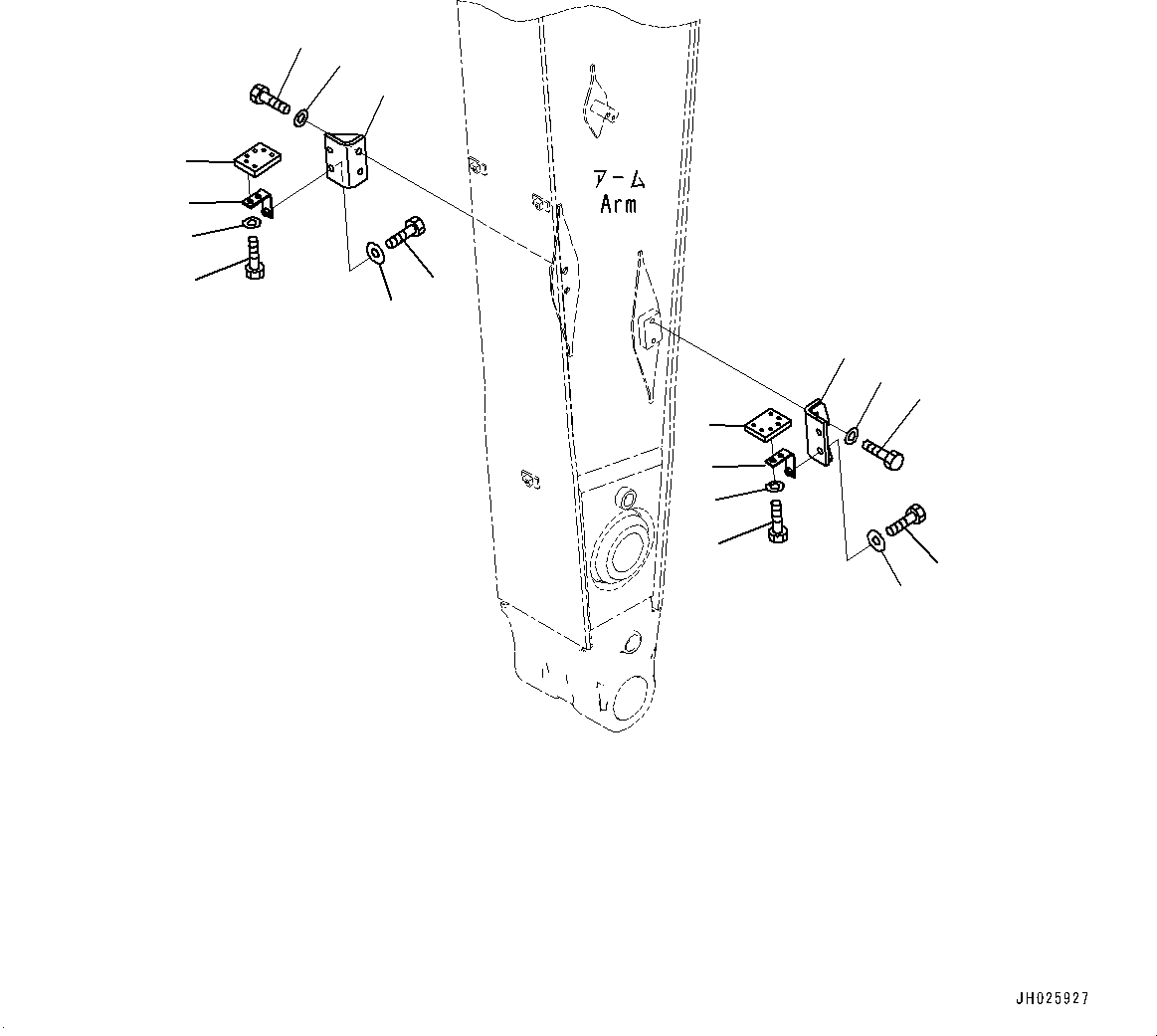 Komatsu parts book diagram for PC490LC-11 S/N 87001-UP (For KAL): ARM, ADDITIONAL PIPING (2/2)(#85001-)