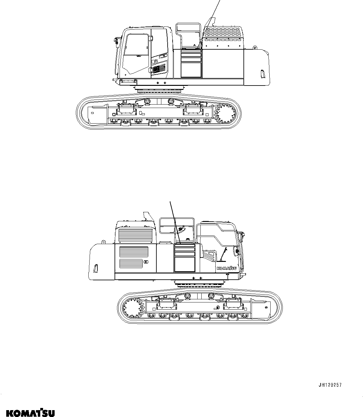 Komatsu parts book diagram for PC490LC-11 S/N 87001-UP (For KAL): MACHINE MODEL, (#87001-)