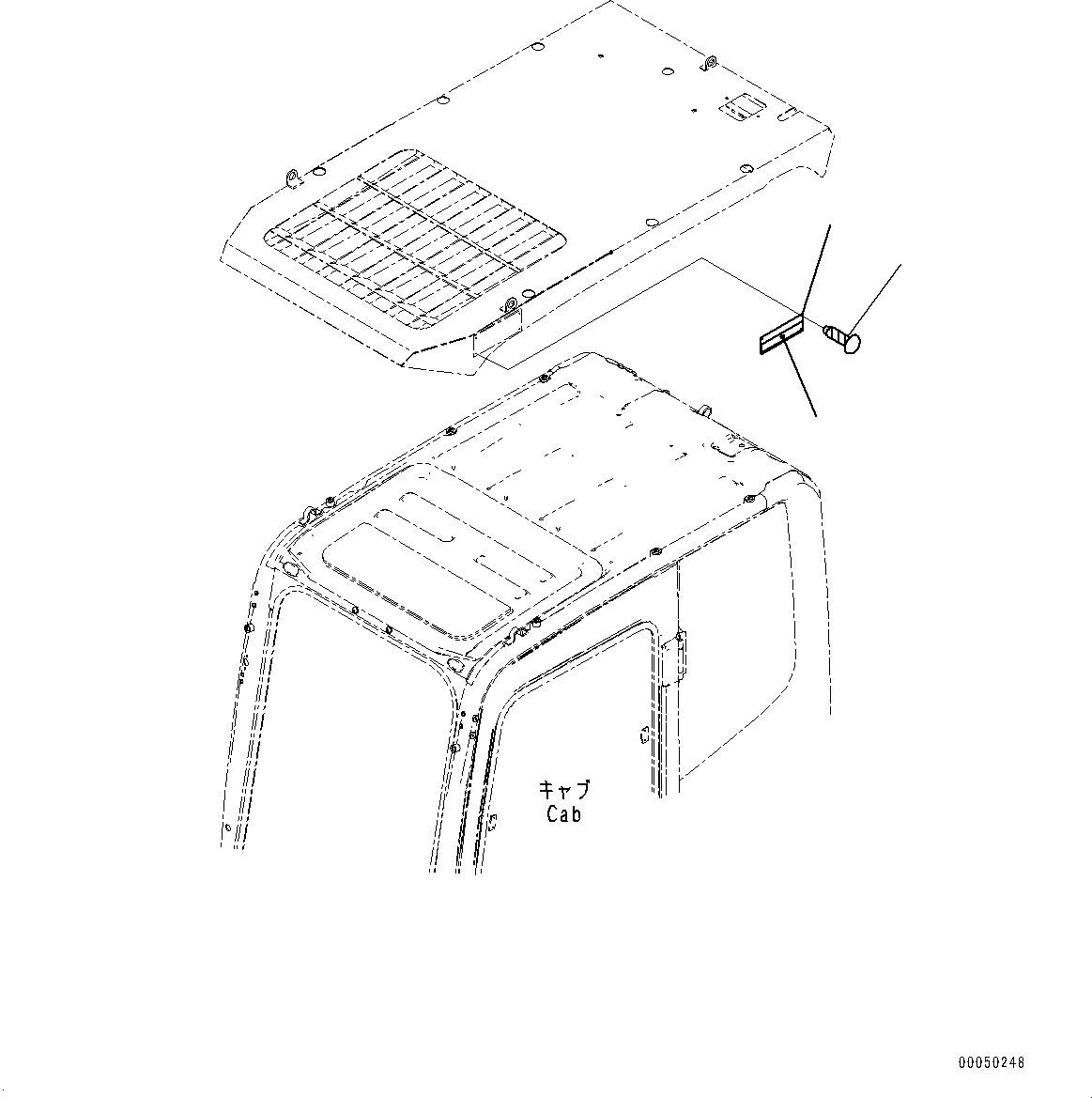Komatsu parts book diagram for PC490LC-11 S/N 87001-UP (For KAL): FOPS PLATE, (#85399-)