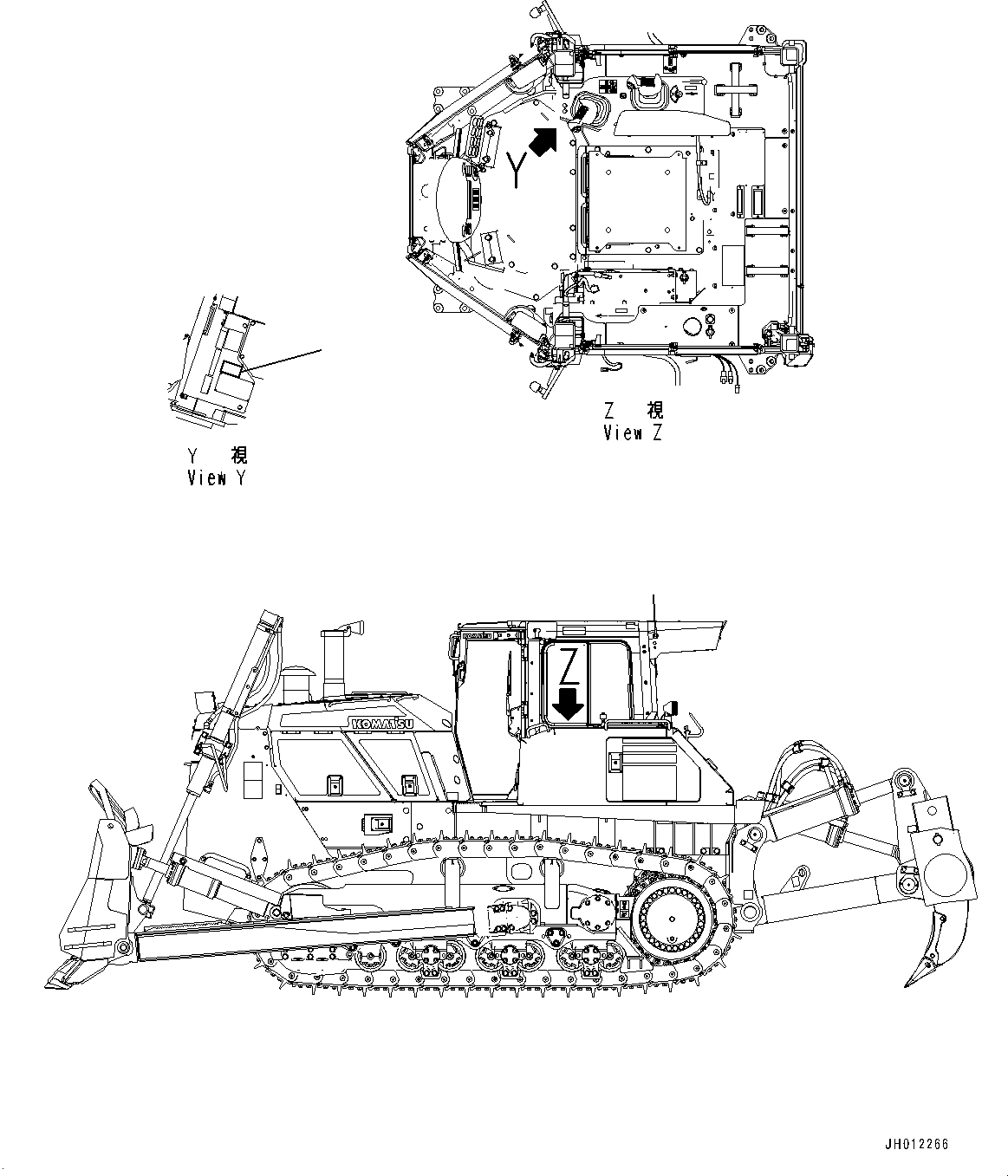 Komatsu parts book diagram for D155AXI-8E0 S/N 110001-UP: CAUTION PLATES, BLAST SITE, (#100040-)