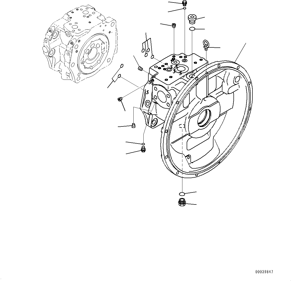 Komatsu parts book diagram for PC450LC-8R S/N 79001-UP: HYDRAULIC PUMP, PISTON PUMP (1/12)(#77289-)
