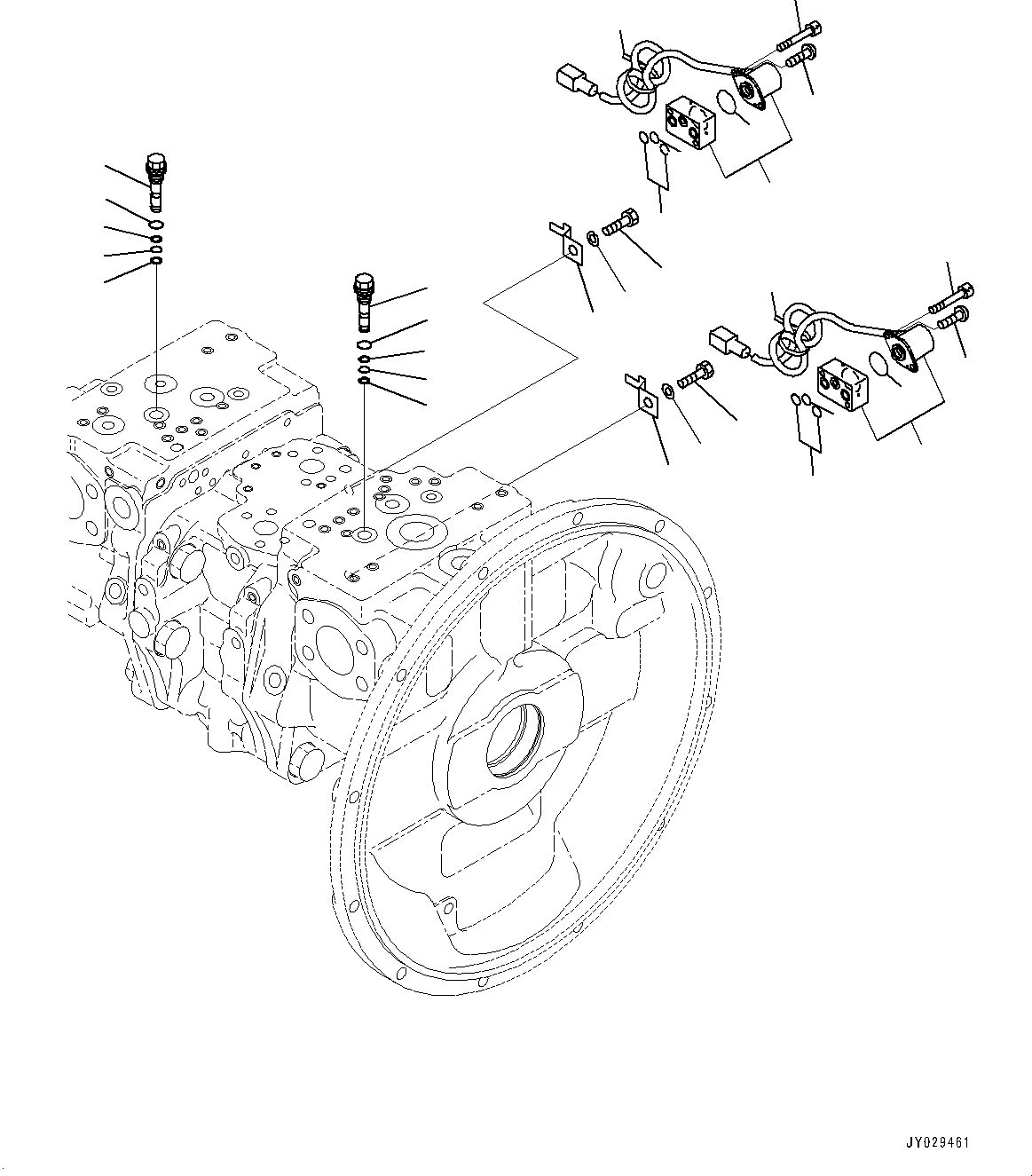 Komatsu parts book diagram for PC450LC-8R S/N 79001-UP: HYDRAULIC PUMP, PISTON PUMP (12/12)(#77289-)