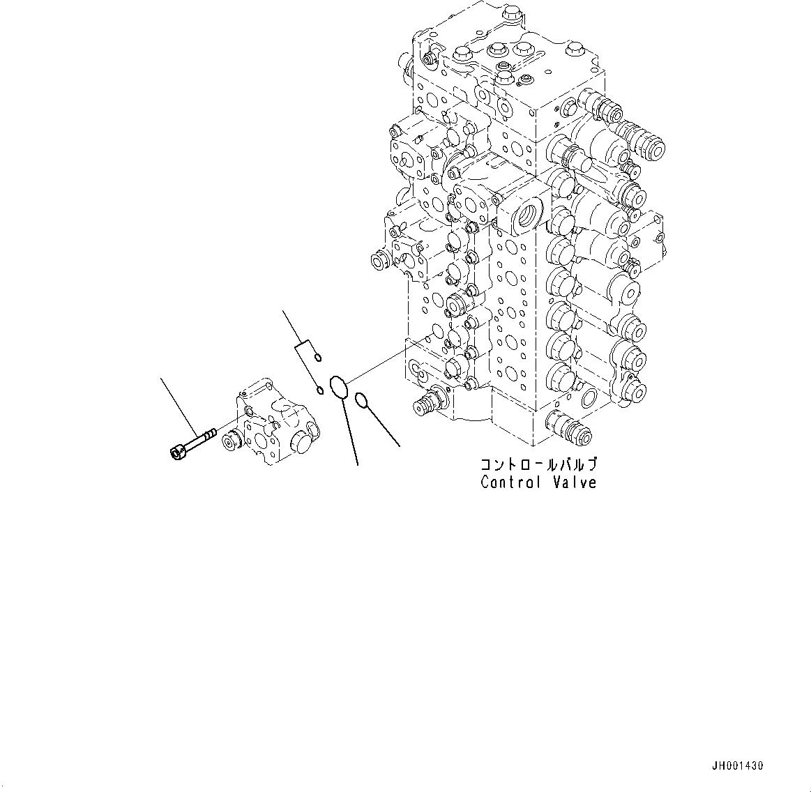 Komatsu parts book diagram for PC450LC-8R S/N 79001-UP: ARM HYDRAULIC DRIFT PREVENTION VALVE, RELATED PARTS(#77112-)