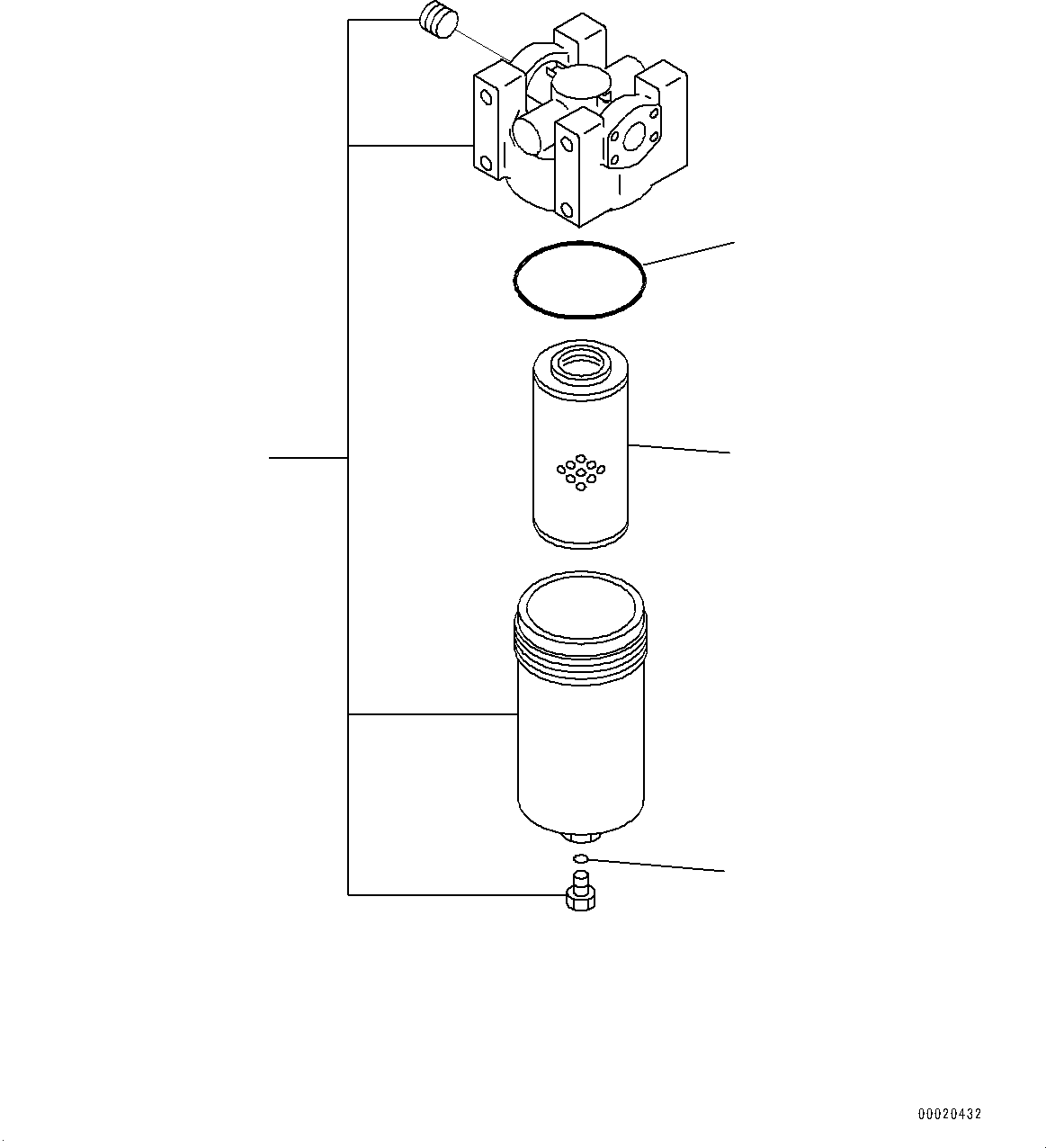 Komatsu parts book diagram for PC450LC-8R S/N 79001-UP: ACTUATOR PIPING, FILTER(#75001-)