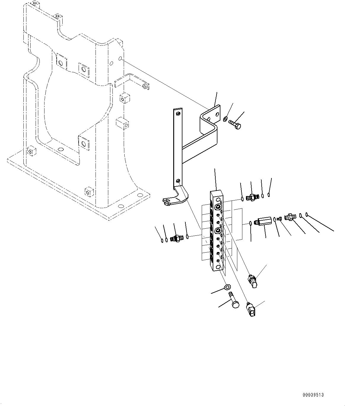 Komatsu parts book diagram for PC450LC-8R S/N 79001-UP: PRESSURE SWITCH BLOCK, (#75001-76104)