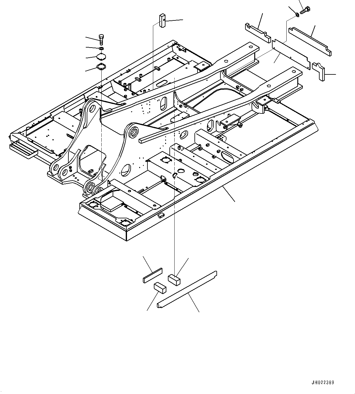 Komatsu parts book diagram for PC450LC-8R S/N 79001-UP: REVOLVING FRAME, FRAME AND COVER(#76672-)
