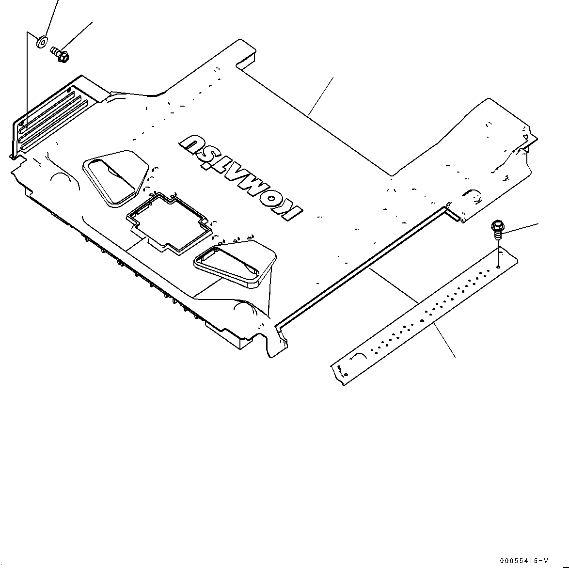 Komatsu parts book diagram for PC450LC-8R S/N 79001-UP: FLOOR MAT, (#75001-)