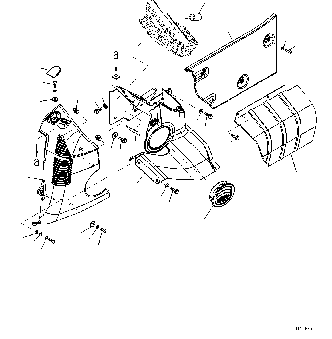 Komatsu parts book diagram for PC450LC-8R S/N 79001-UP: CAB, CAB IN PARTS, MONITOR AND COVER(#79001-)