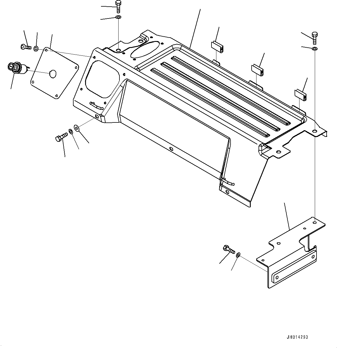 Komatsu parts book diagram for PC450LC-8R S/N 79001-UP: CAB, CAB IN PARTS, LUGGAGE PLATE(#79001-)