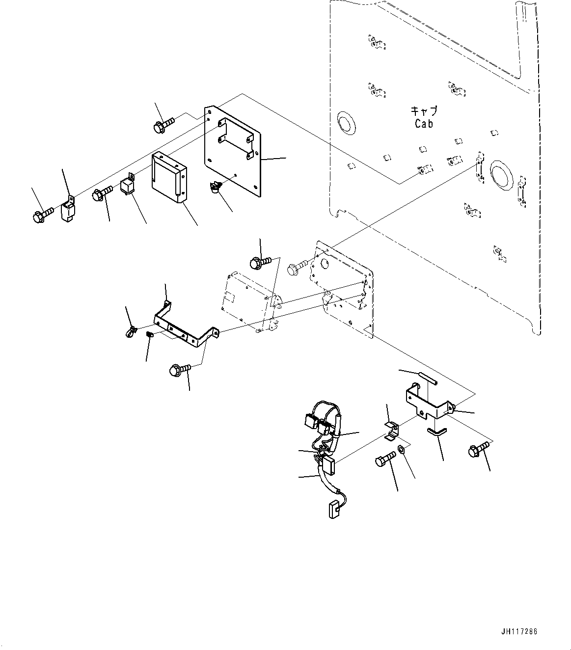 Komatsu parts book diagram for PC450LC-8R S/N 79001-UP: CAB, CAB IN PARTS, AIR CONDITIONER AND KOMTRAX CONTROLLER(#79001-)