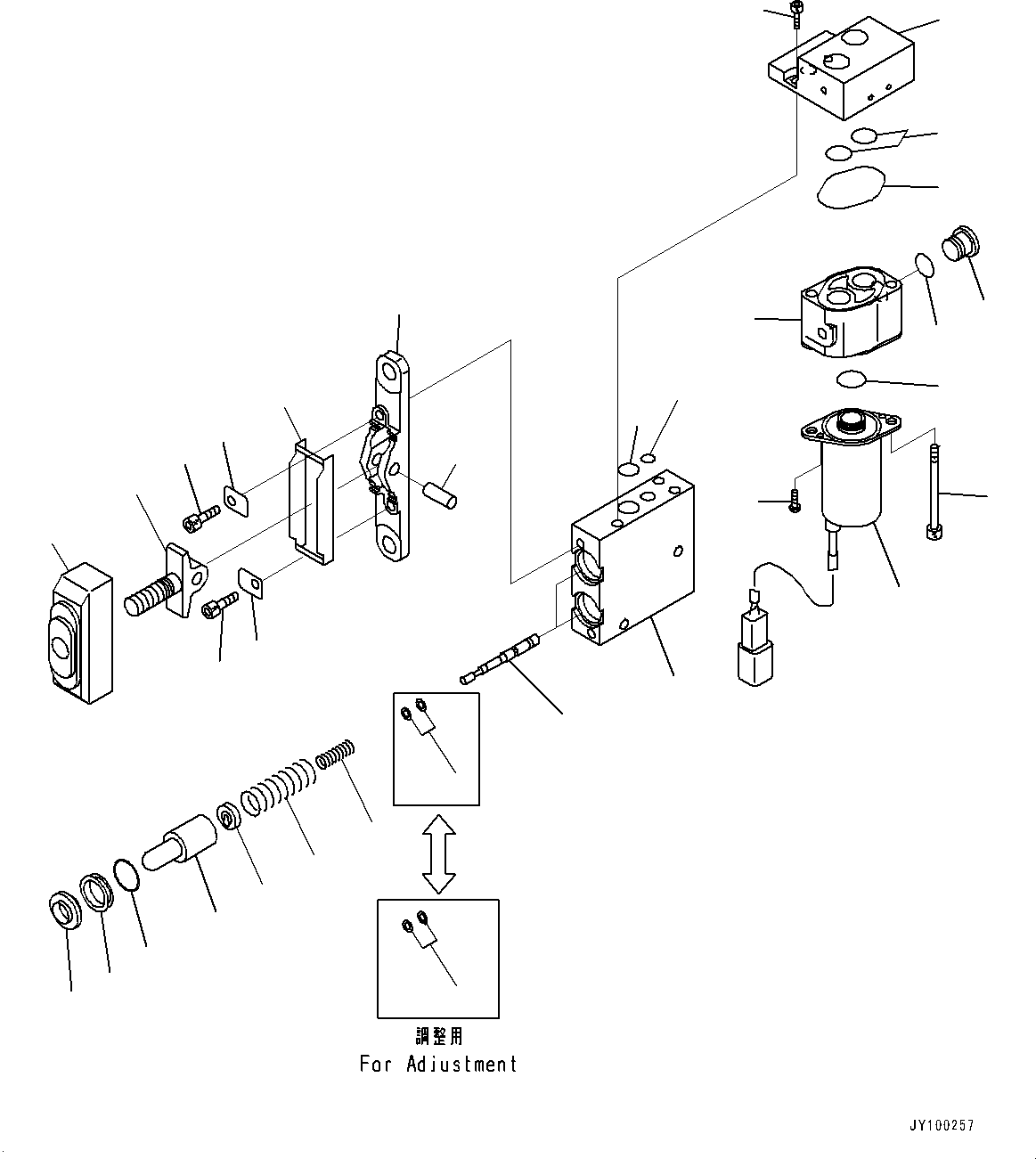 Komatsu parts book diagram for PC450LC-8R S/N 79001-UP: CAB, PPC VALVE (3/5) (1-ADDITIONAL ACTUATOR PIPING, ACCUMULATOR)(#79001-)