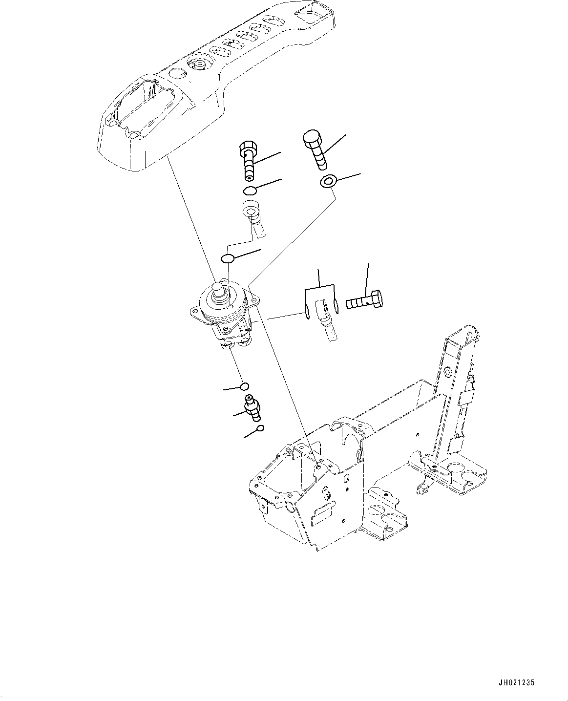 Komatsu parts book diagram for PC450LC-8R S/N 79001-UP: CAB, FLOOR, PPC VALVE MOUNTING FOR WORK EQUIPMENT, R.H.(#79001-)