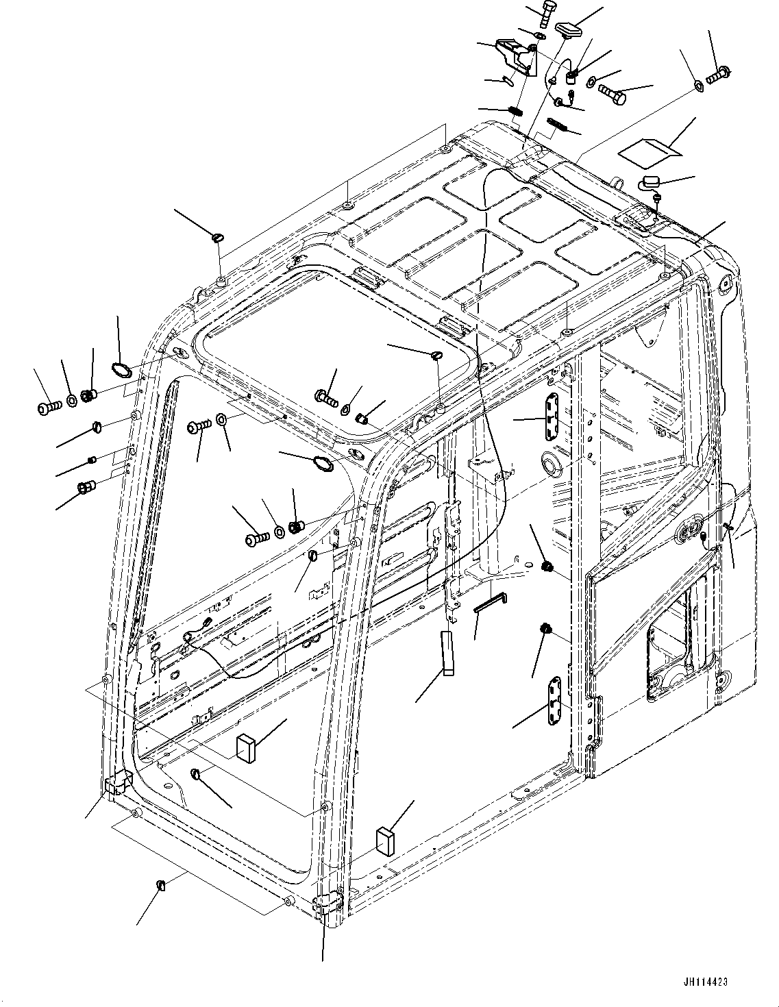 Komatsu parts book diagram for PC450LC-8R S/N 79001-UP: CAB, KOMTRAX ANTENNA(#79001-)
