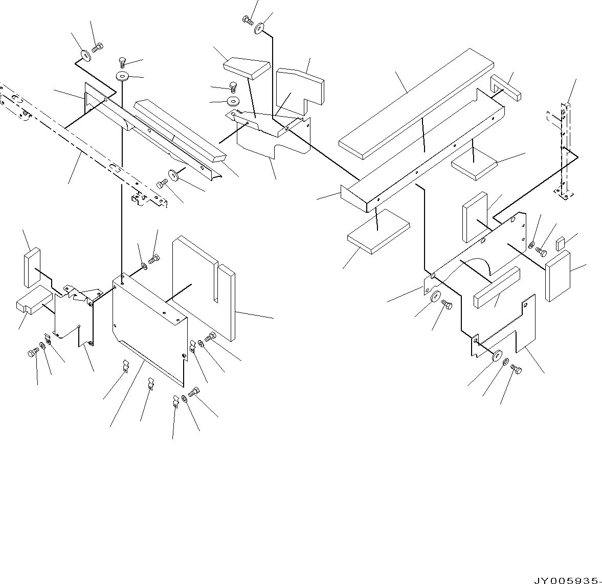 Komatsu parts book diagram for PC450LC-8R S/N 79001-UP: PARTITION, CENTER(#75001-75100)