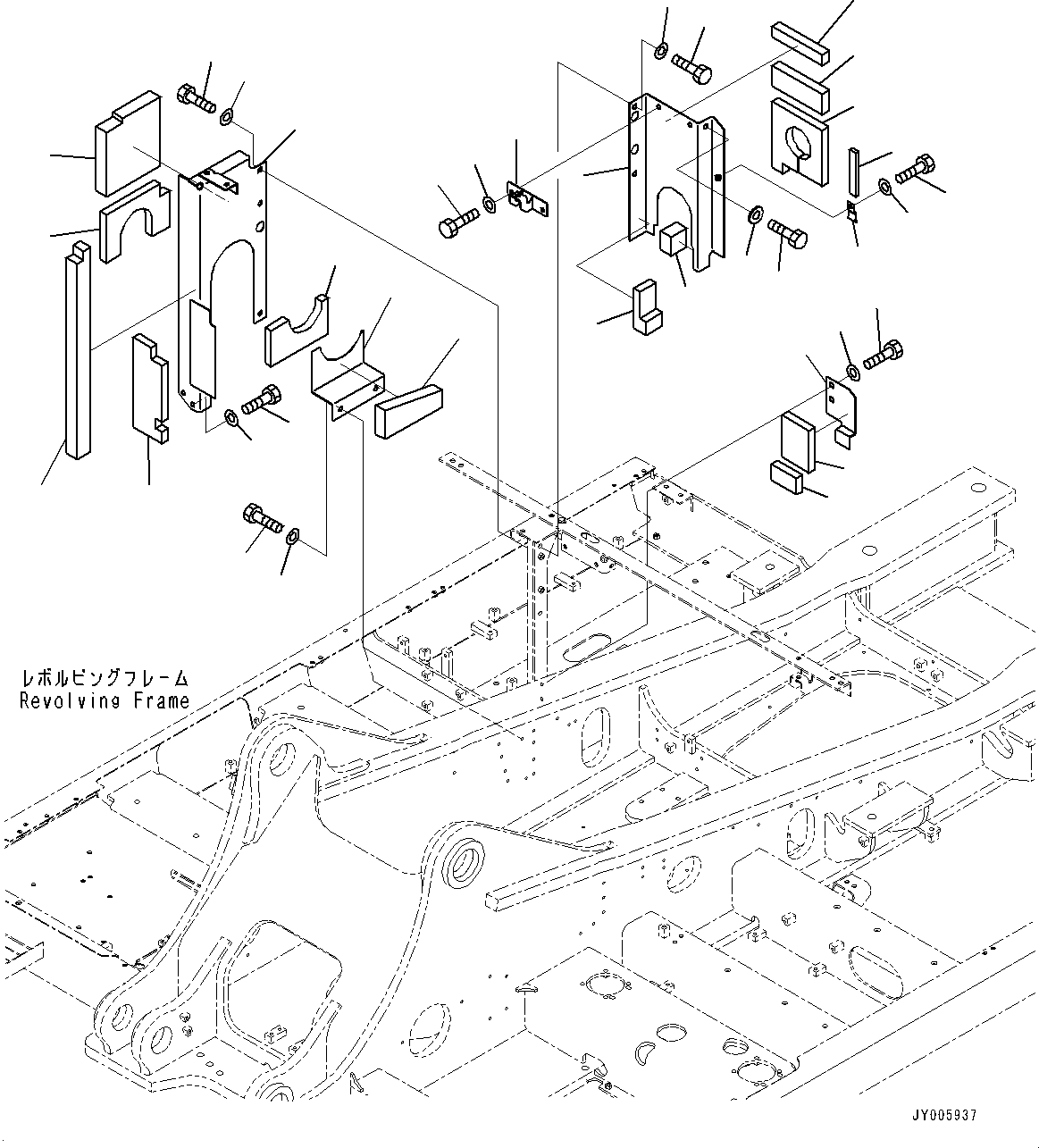 Komatsu parts book diagram for PC450LC-8R S/N 79001-UP: PARTITION, R.H.(#75001-)