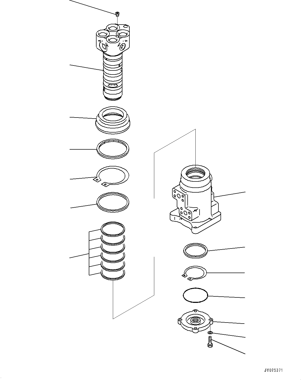 Komatsu parts book diagram for PC450LC-8R S/N 79001-UP: SWIVEL JOINT, INNER PARTS(#75803-76327)