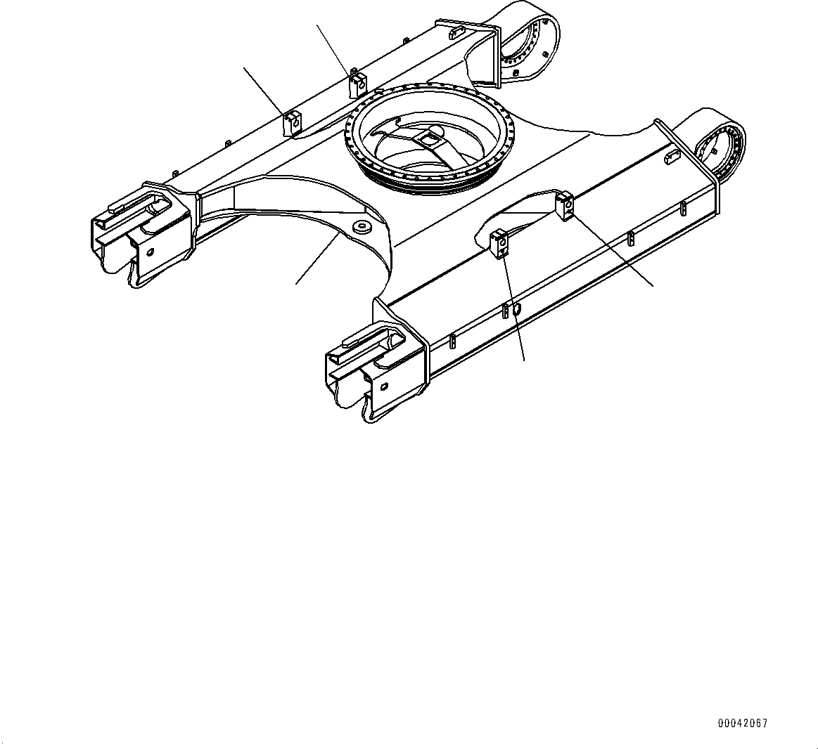 Komatsu parts book diagram for PC450LC-8R S/N 79001-UP: TRACK FRAME, FRAME(#75001-)