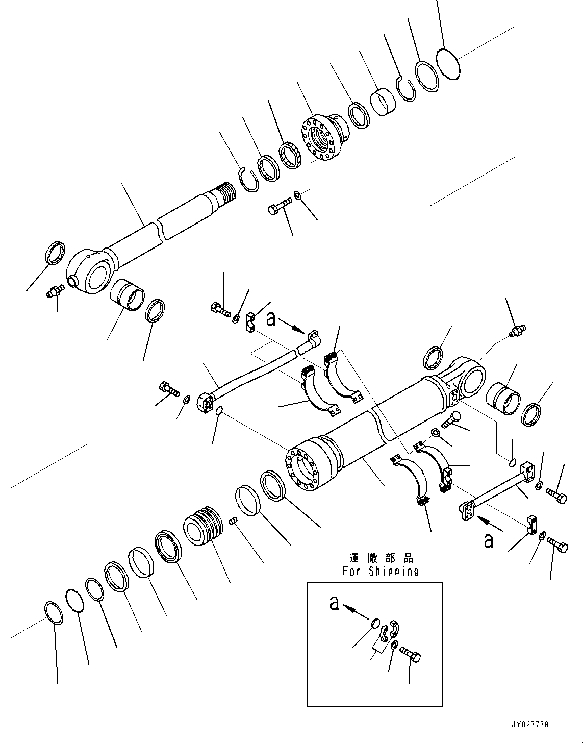 Komatsu parts book diagram for PC450LC-8R S/N 79001-UP: ARM, INNER PARTS, BUCKET CYLINDER(#76518-76847)