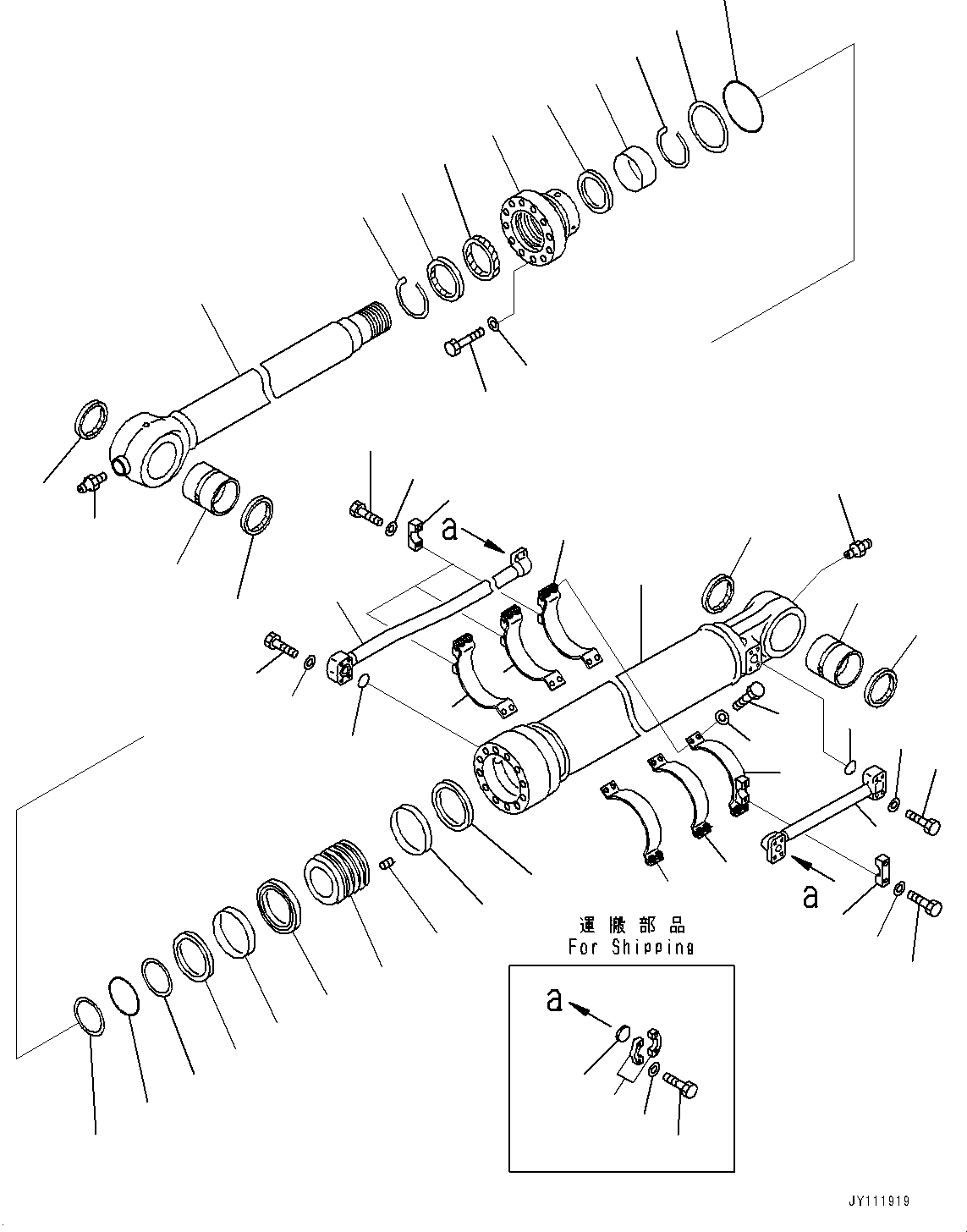 Komatsu parts book diagram for PC450LC-8R S/N 79001-UP: ARM, INNER PARTS, BUCKET CYLINDER(#76848-)