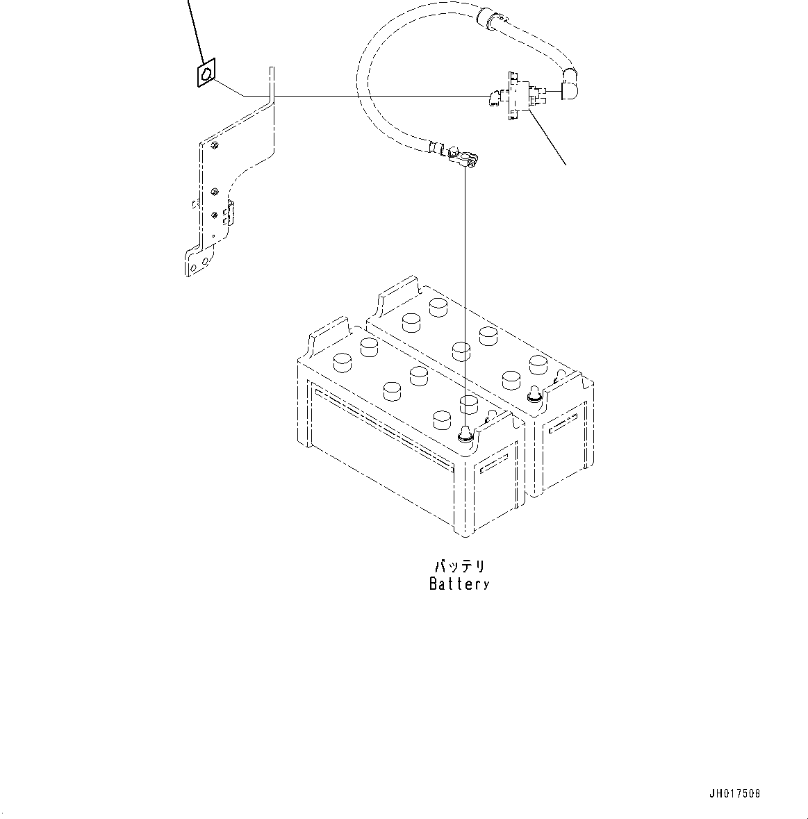 Komatsu parts book diagram for PC450LC-8R S/N 79001-UP: CAUTION PLATES, BATTERY, (#76724-)