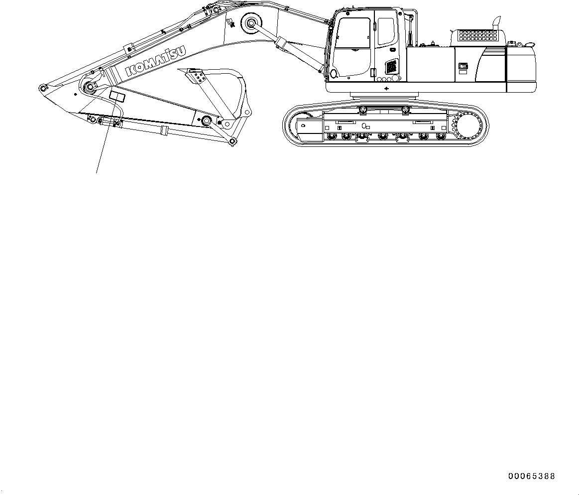 Komatsu parts book diagram for PC450LC-8R S/N 79001-UP: CAUTION PLATES, KEEP OFF WORKING RANGES, (#75001-)