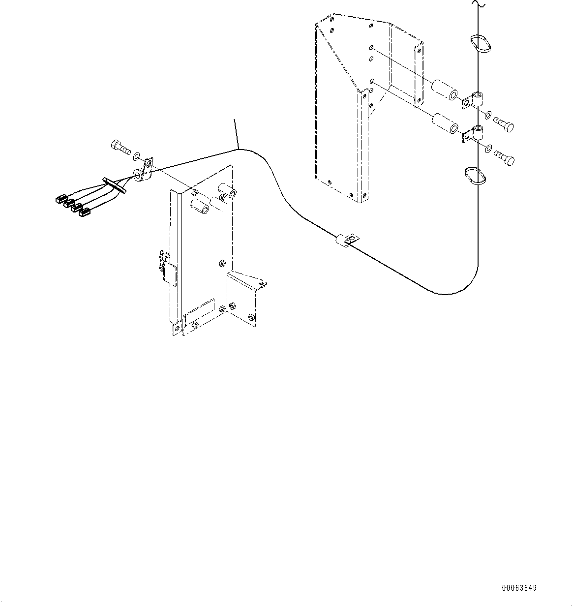 Komatsu parts book diagram for HD785-7 S/N 37001-UP: ENGINE RELATED PARTS, VEHICLE HEALTH MONITORING SYSTEM (VHMS) WIRING HARNESS(#37001-)