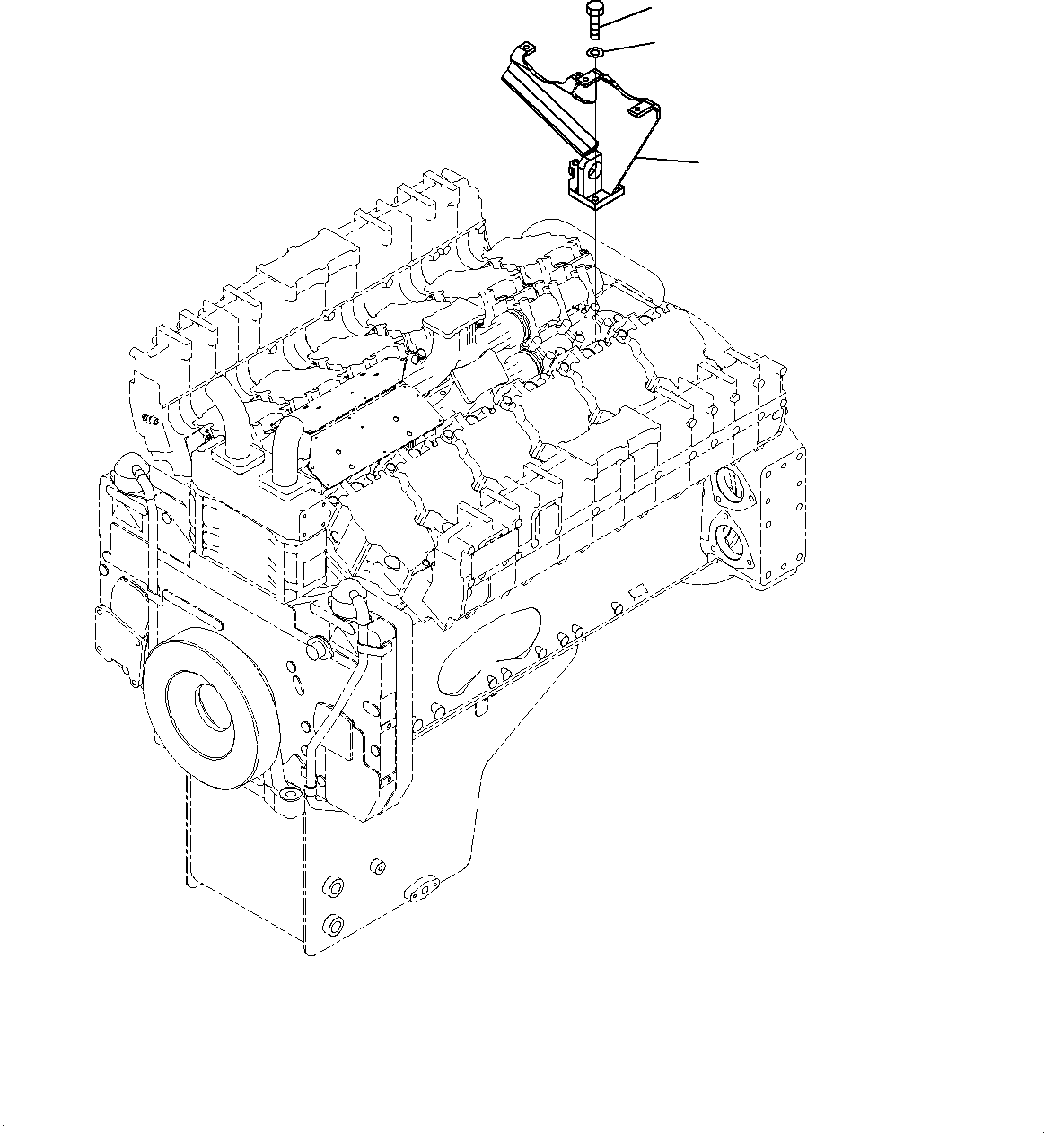 Komatsu parts book diagram for HD785-7 S/N 37001-UP: ENGINE MOUNTING, EXHAUST BRACKET(#30001-30701)