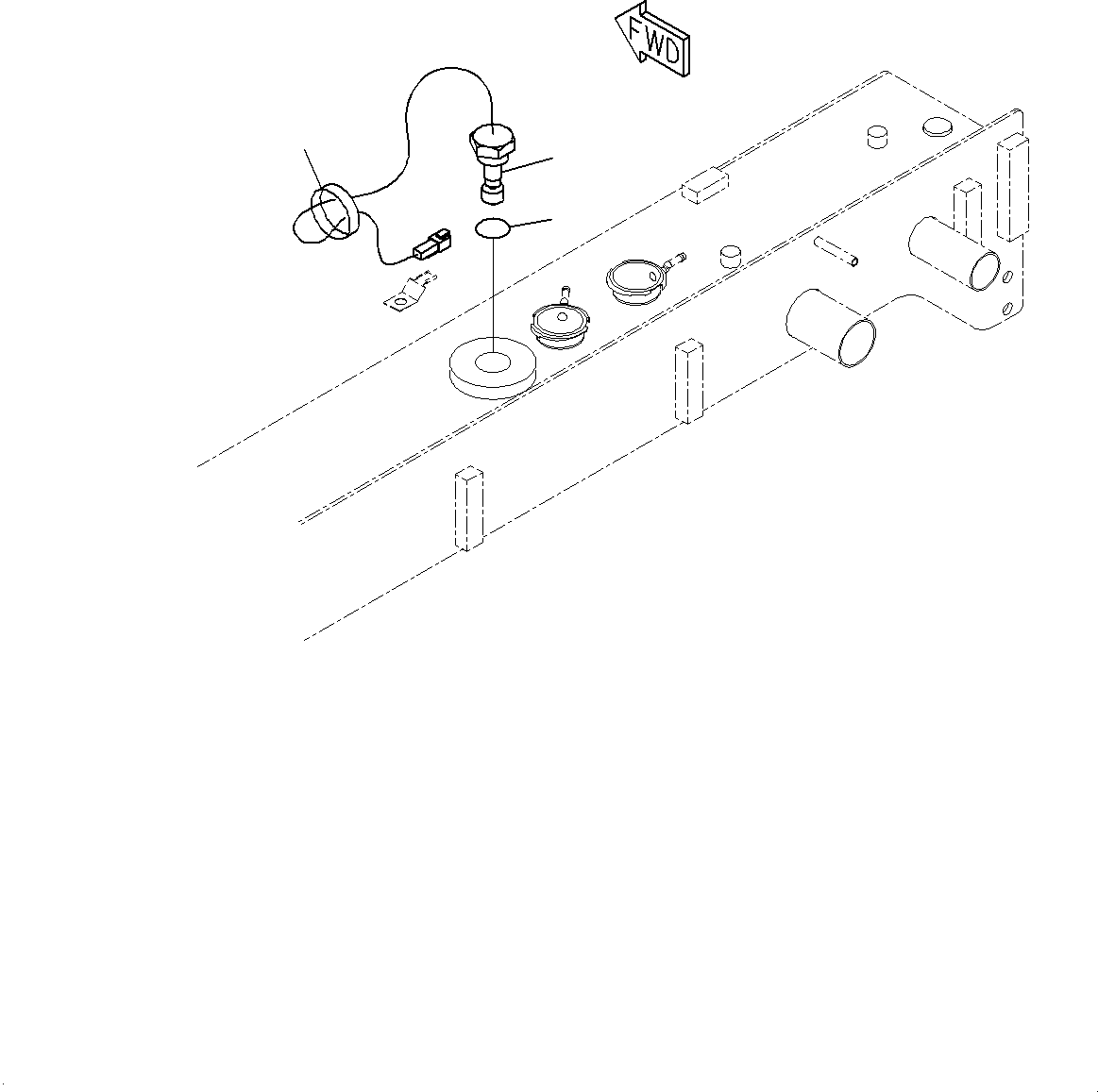 Komatsu parts book diagram for HD785-7 S/N 37001-UP: COOLING SYSTEM, COOLANT LEVEL SENSOR(#37001-)