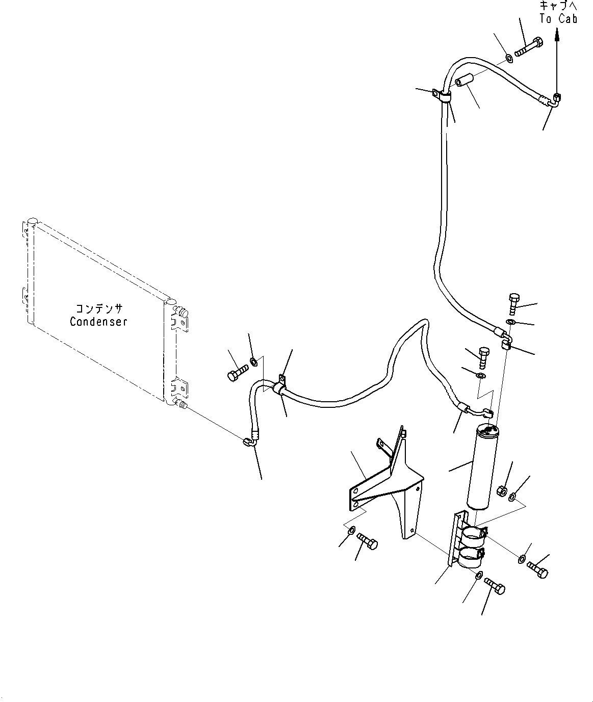 Komatsu parts book diagram for HD785-7 S/N 37001-UP: COOLING SYSTEM, AIR CONDITIONER RELATED PARTS(#30001-)
