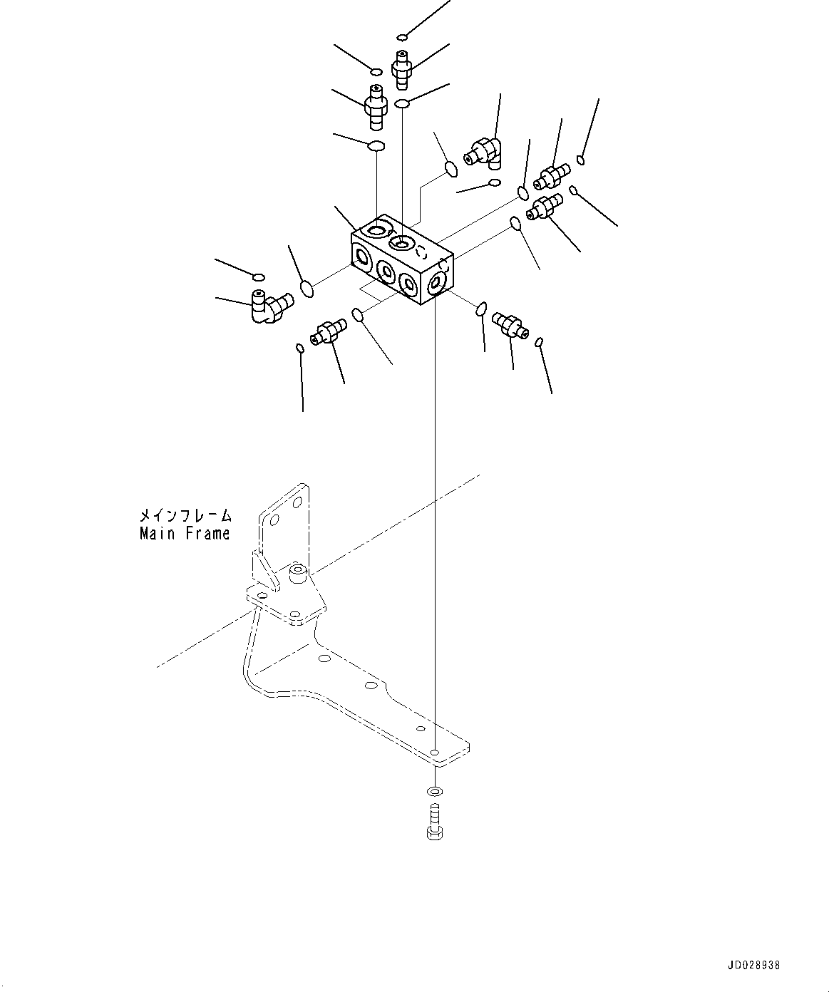Komatsu parts book diagram for HD785-7 S/N 37001-UP: FUEL PIPING, BLOCK(#30001-)