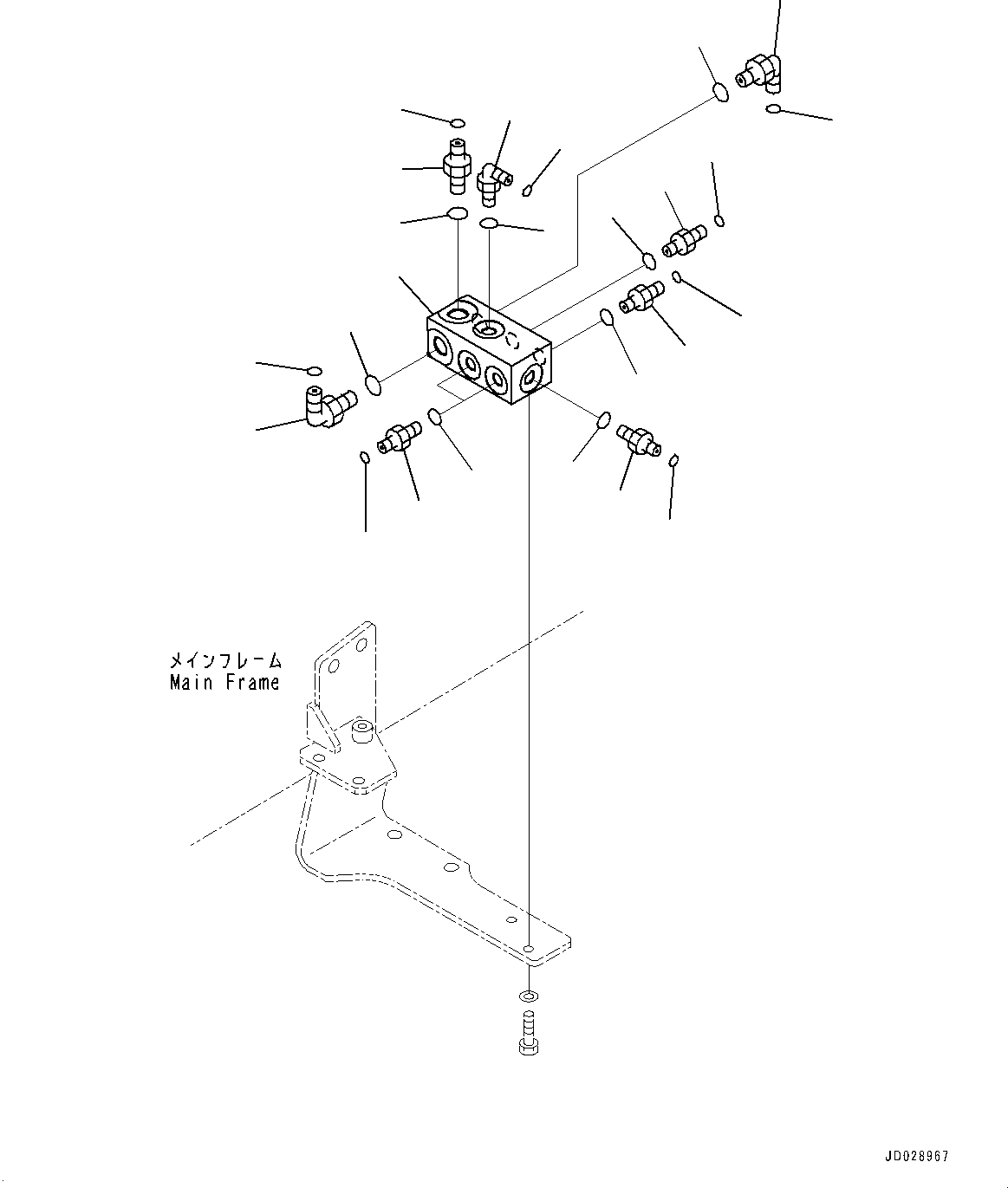 Komatsu parts book diagram for HD785-7 S/N 37001-UP: FUEL PIPING, BLOCK (WITH EXTRA BAD FUEL AND POOR FUEL SPECIFICATION, WATER+DUST, ADDITIONAL FILTER)(#30001-)