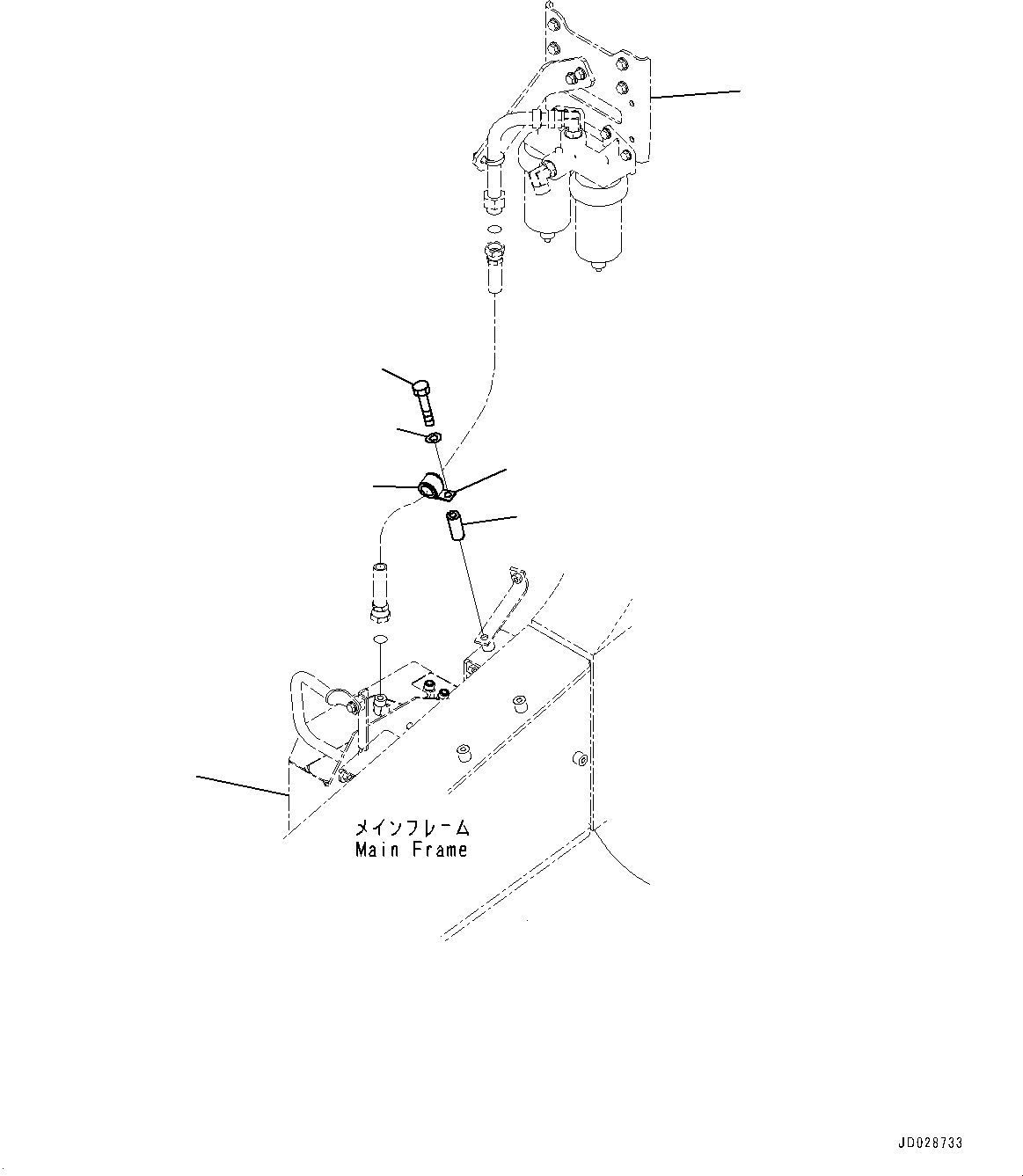 Komatsu parts book diagram for HD785-7 S/N 37001-UP: FUEL PIPING, WATER SEPARATOR TO FILTER R.H.(#30001-)