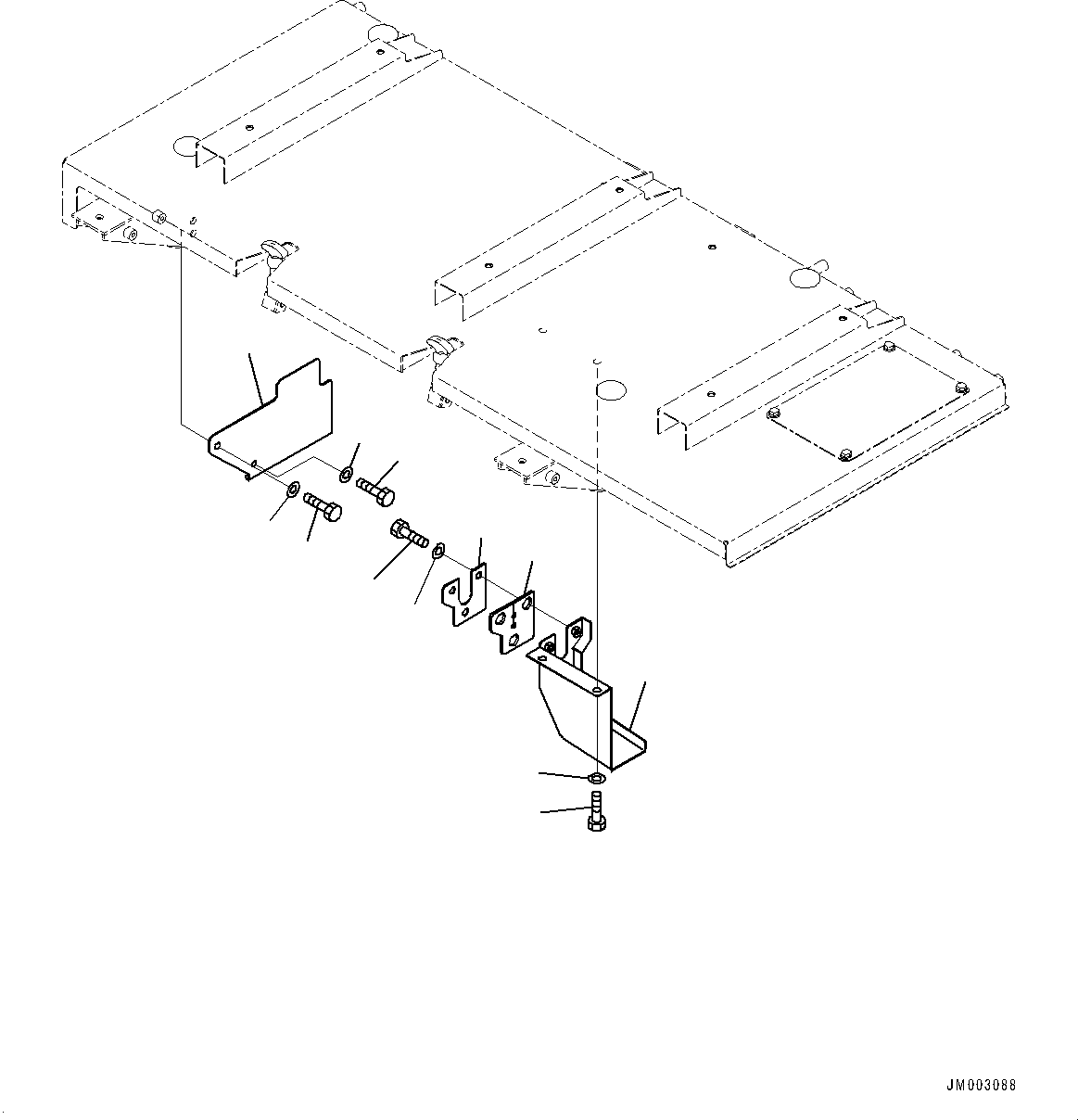 Komatsu parts book diagram for HD785-7 S/N 37001-UP: BATTERY BOX AND REAR HOOD, COVER(#30001-)