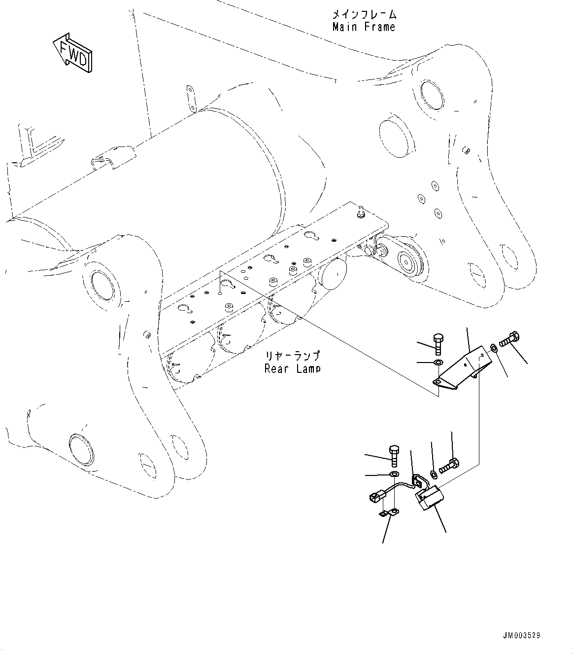 Komatsu parts book diagram for HD785-7 S/N 37001-UP: REAR COMBINATION LAMP AND BACKUP ALARM, REAR CAMERA(#30001-)