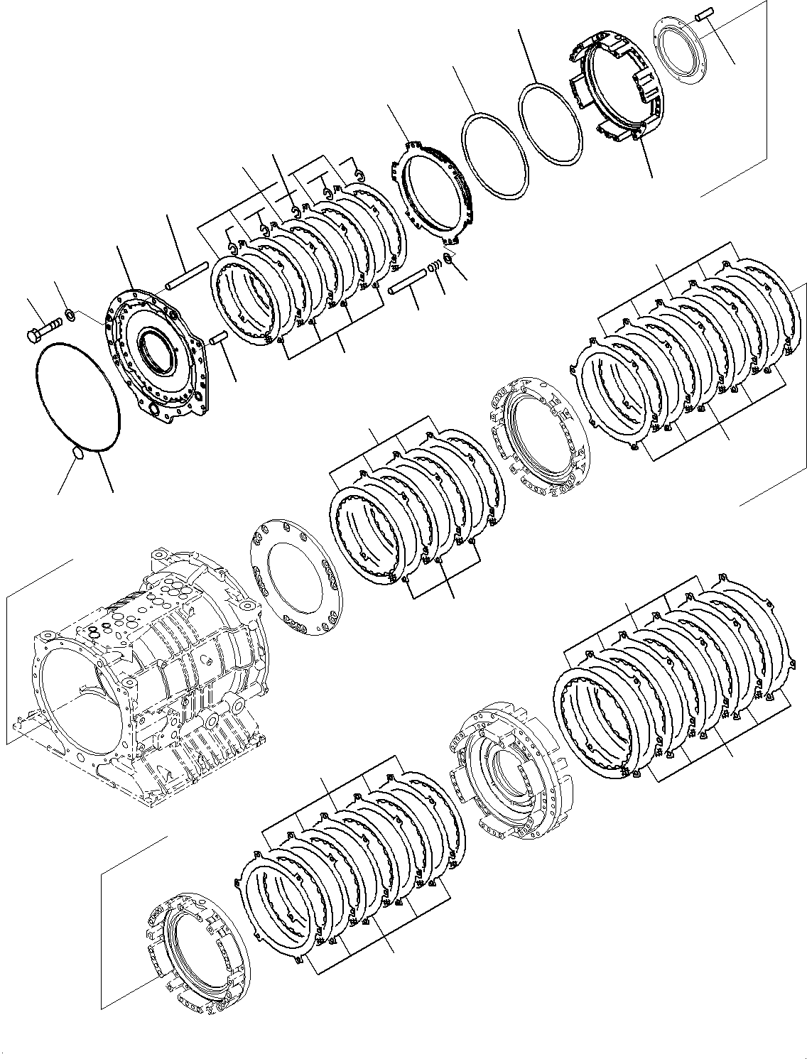 Komatsu parts book diagram for HD785-7 S/N 37001-UP: TORQUE CONVERTER AND TRANSMISSION, HIGH SPEED CLUTCH(#30001-)