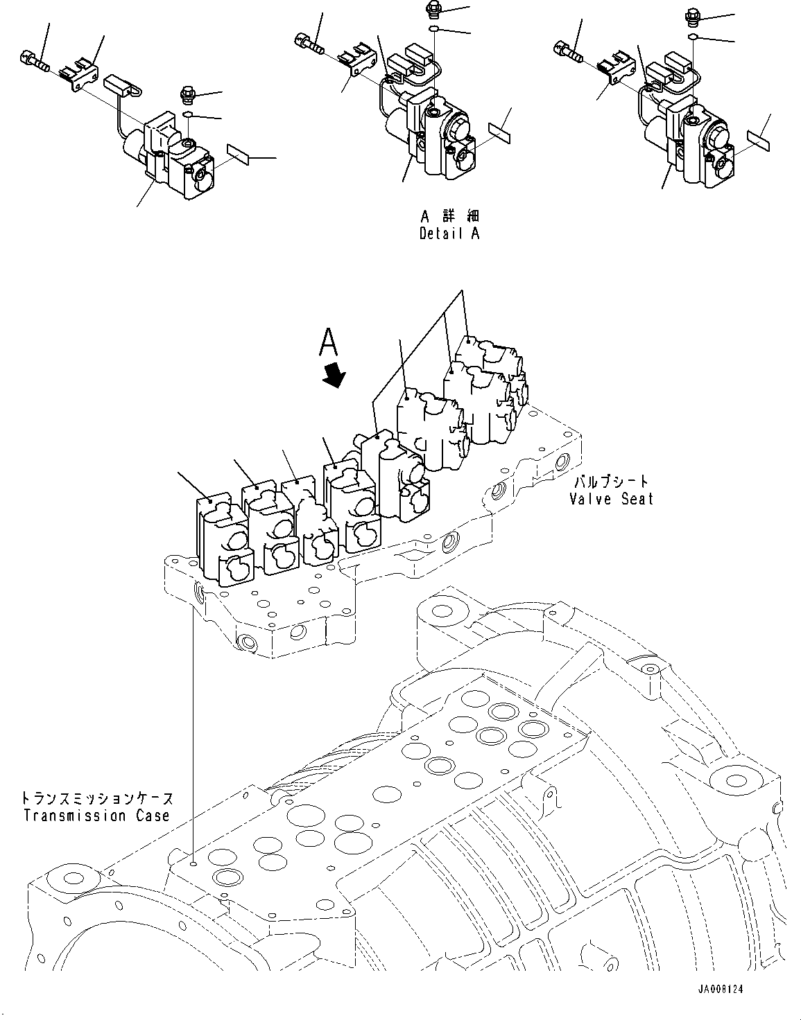 Komatsu parts book diagram for HD785-7 S/N 37001-UP: TORQUE CONVERTER AND TRANSMISSION, TRANSMISSION CONTROL VALVE (1/2)(#30001-)