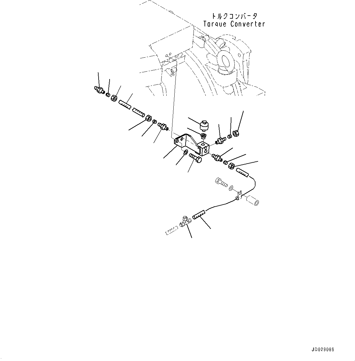 Komatsu parts book diagram for HD785-7 S/N 37001-UP: TORQUE CONVERTER AND TRANSMISSION, BREATHER PIPING(#30001-)