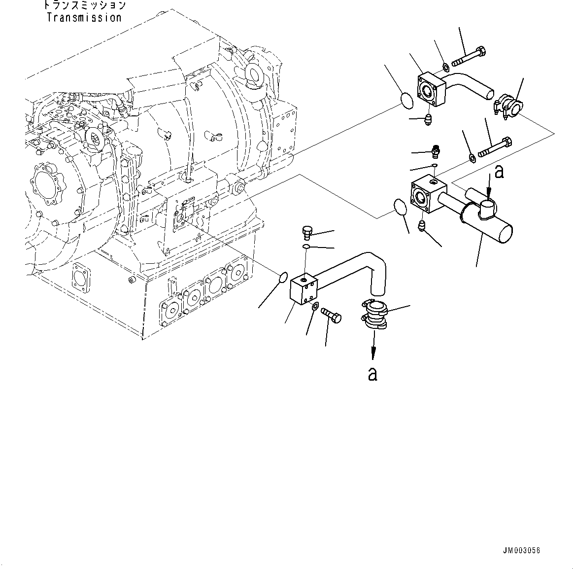 Komatsu parts book diagram for HD785-7 S/N 37001-UP: TORQUE CONVERTER AND TRANSMISSION, OIL PAN (2/2)(#30001-)