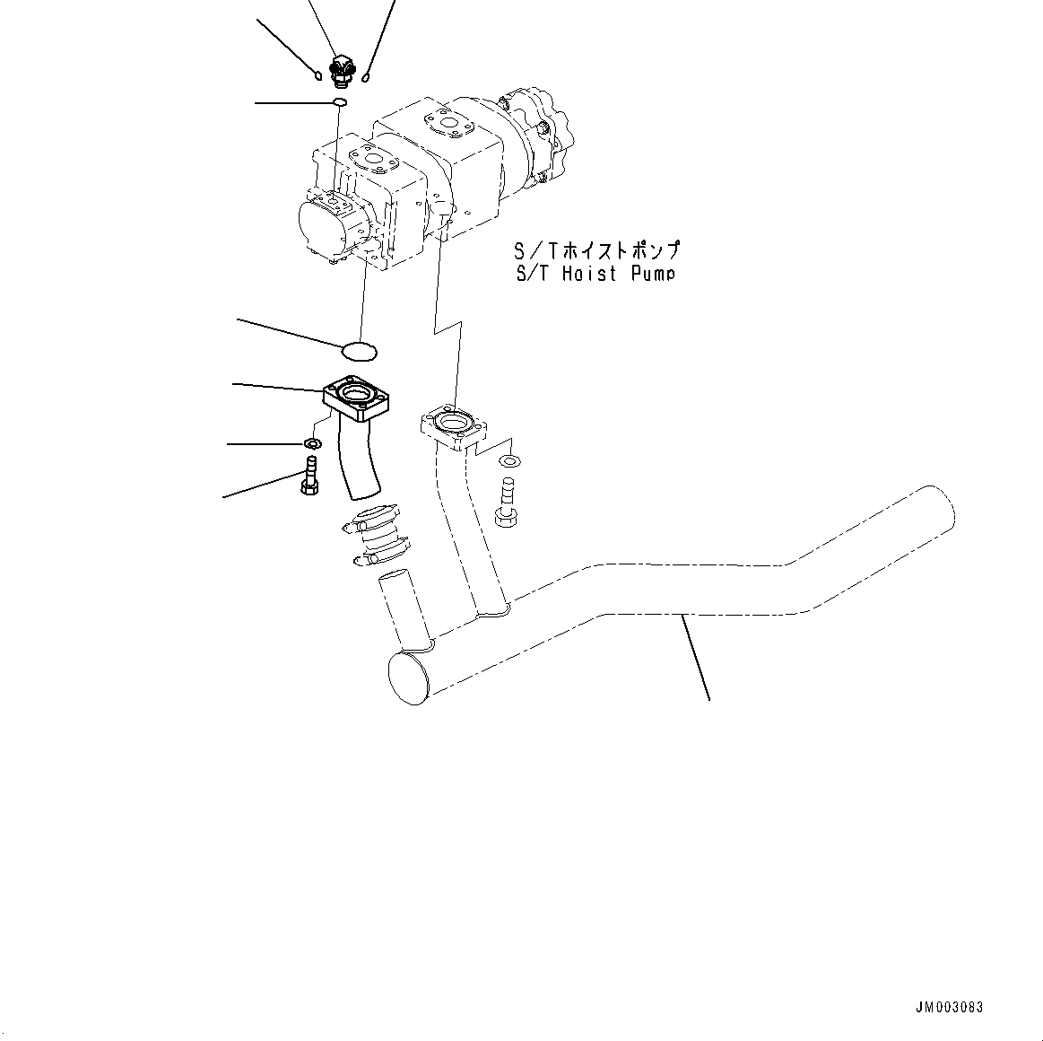 Komatsu parts book diagram for HD785-7 S/N 37001-UP: TORQUE CONVERTER AND TRANSMISSION, PUMP SUCTION (WITH ENGINE EXHAUST BRAKE SYSTEM)(#30001-33300)
