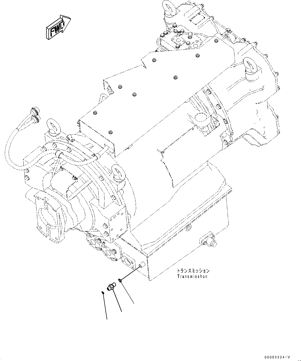 Komatsu parts book diagram for HD785-7 S/N 37001-UP: TORQUE CONVERTER AND TRANSMISSION, BRAKE CONTROL VALVE TO FILTER(#30001-)