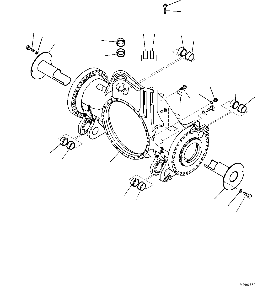 Komatsu parts book diagram for HD785-7 S/N 37001-UP: REAR AXLE, HOUSING(#30615-)