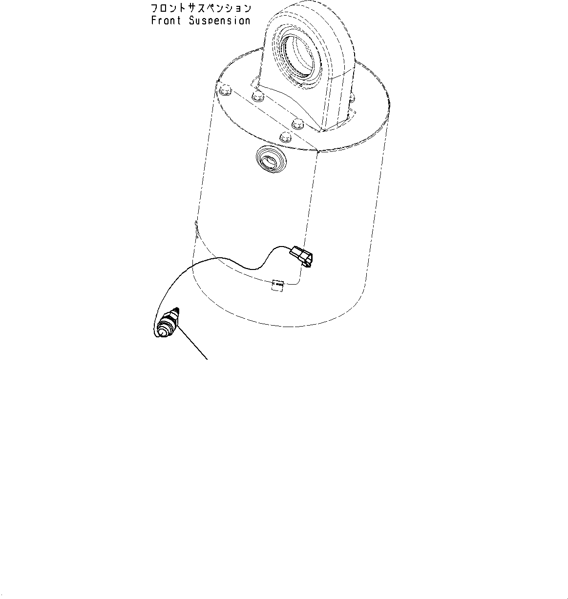Komatsu parts book diagram for HD785-7 S/N 37001-UP: FRONT AXLE, SENSOR, L.H.(#31800-)